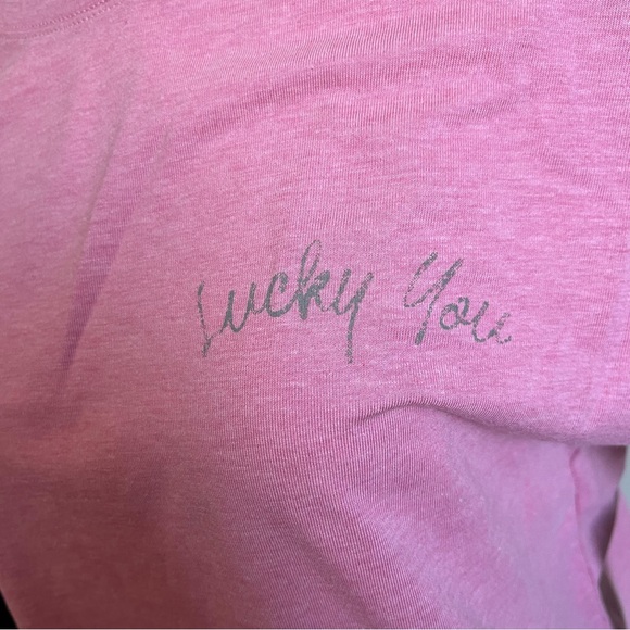 Lucky Brand Short Sleeve Crew Neck Lucky You Script Boyfriend Tee - size M - Picture 4 of 6